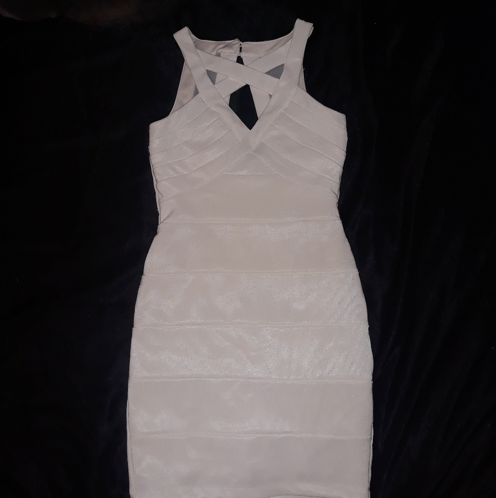 White mini dress